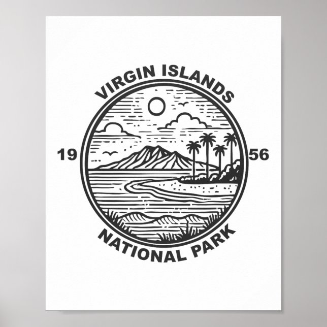 Jungfruöarnas nationalpark  poster (Framsidan)