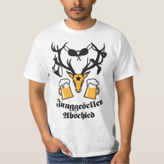 Junggesellen-Abschied Hirschgeweih JGA Beer TShirt Tee Shirt