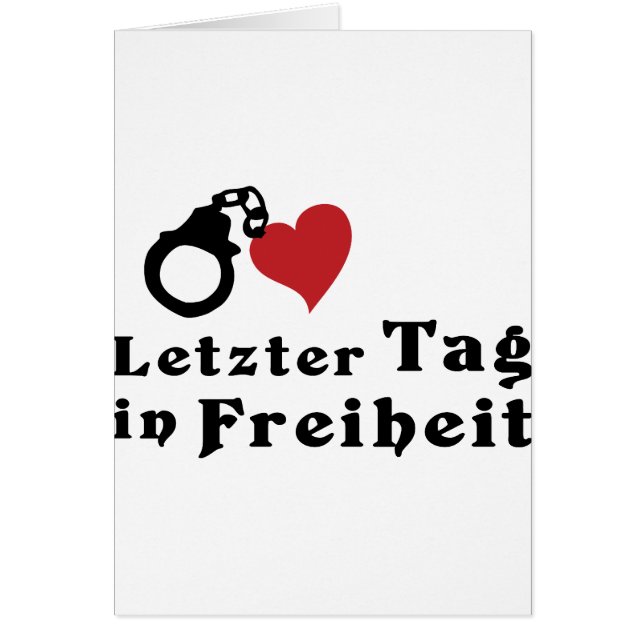 junggesellenabschied / hochzeit hälsningskort (Framsidan)