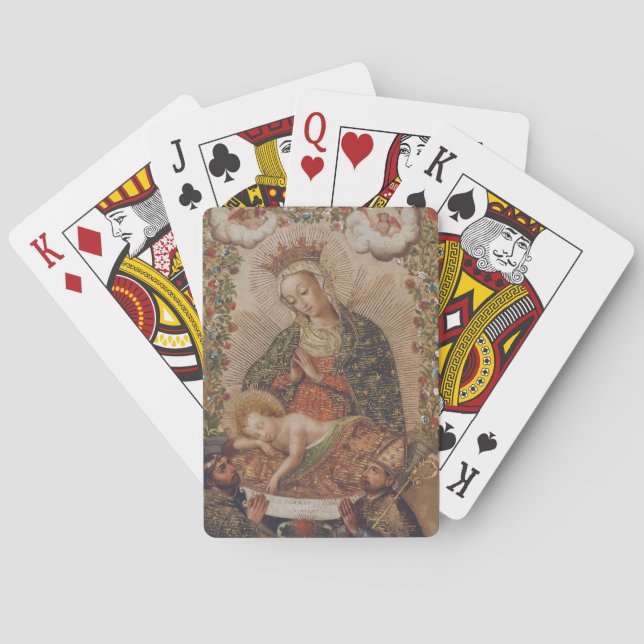 Junggin Adoring the Jesus Child Jul Casinokort (Baksidan)