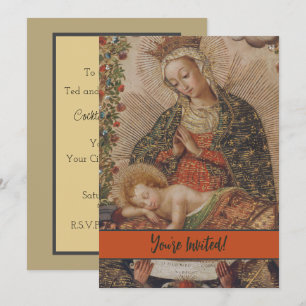 Junggin Adoring the Jesus Child Jul Inbjudningar