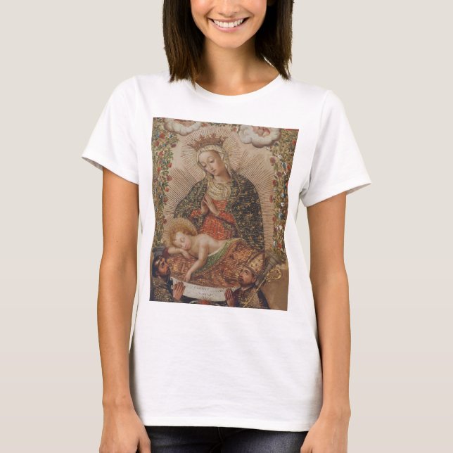 Junggin Adoring the Jesus Child Jul T Shirt (Framsida)