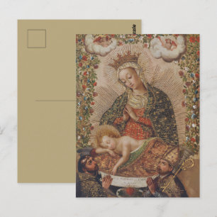 Junggin Adoring the Jesus Child Jul Vykort