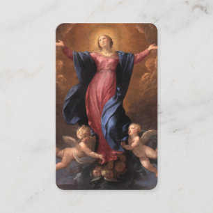 Junggin Mary Assumption Prayer Card Visitkort