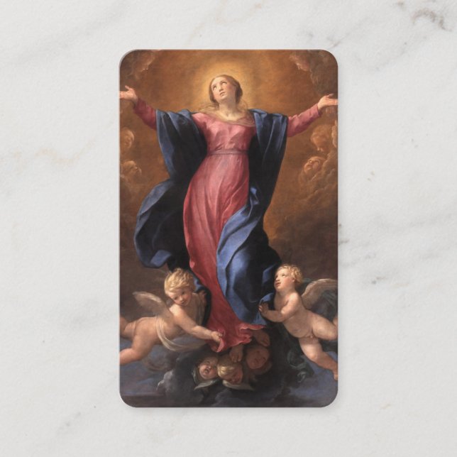 Junggin Mary Assumption Prayer Card Visitkort (Framsida)