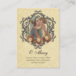 Junggin Mary Jesus Andlig, kommunalt Heliga Card Placeringskort