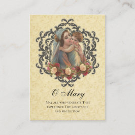 Junggin Mary Jesus Andlig, kommunalt Heliga Card Placeringskort