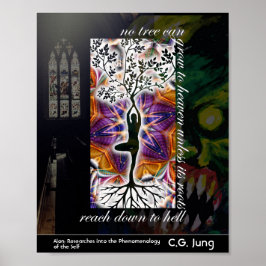 Jungian Bra Evil Quote Träd Roots Heaven Mandala Poster