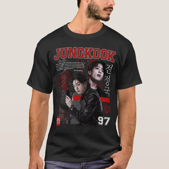 Jungkook Retro Vintage T Shirt (Framsida)