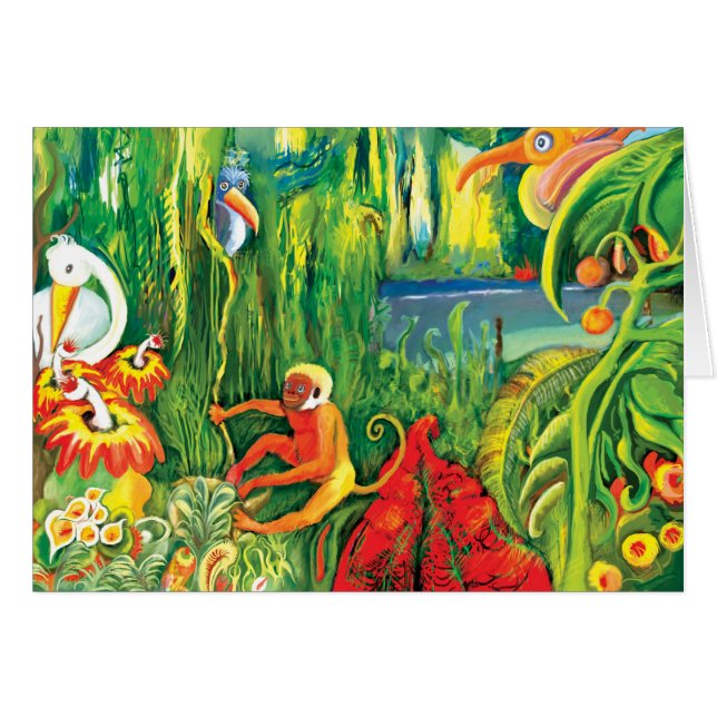 JUNGLA HÄLSNINGSKORT (Framsidan Horizontal)