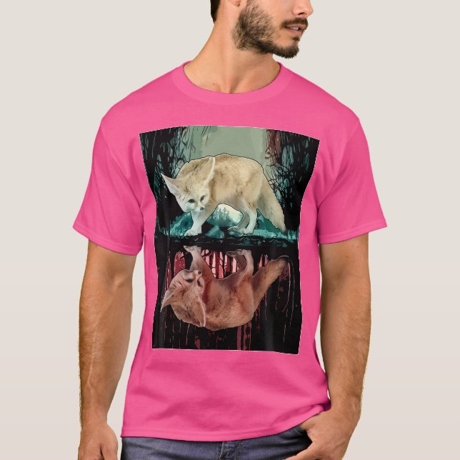 Jungle Aesthetic Fennec Fox T Shirt (Framsida)