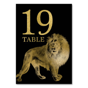 Jungle African Animal Lejon Bordsnummer Card 19