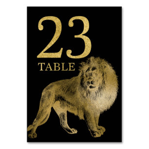 Jungle African Animal Lejon Bordsnummer Card 23
