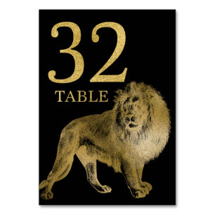 Jungle African Animal Lejon Bordsnummer Card 32