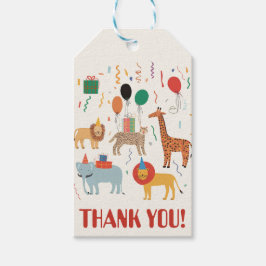 Jungle Animal 2:a födelsedagen Presentetikett