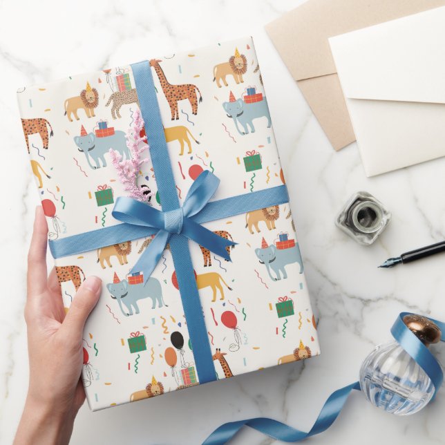 Jungle Animal 2:a födelsedagen Presentpapper (Gifting)