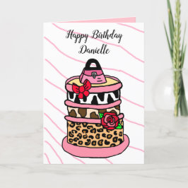 Jungle Animal Birthday Cake Kort