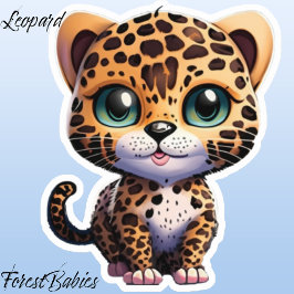 Jungle Animal Kitten Leopard Unge Kattunge Klistermärken