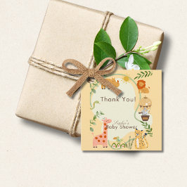 Jungle Animal Safari Äventyr Awaits Baby Shower Gåvor Etiketter