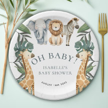 Jungle Animal Safari Greenery Baby Shower
