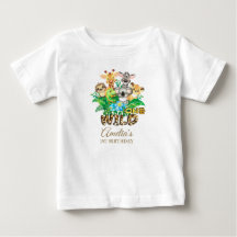 Jungle Animal Vild ONE Girl 1st Birthday Outfit