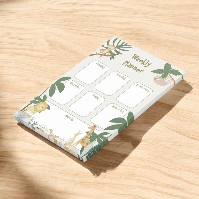 Jungle Animal Weekly Planner Post-it Block (Skapare uppladdad)