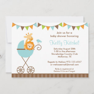 Jungle Animals and Bunting Investigations Inbjudningar
