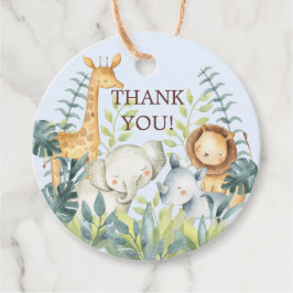 Jungle Animals Baby Shower Favor Gift Märkre Gåvor Etiketter