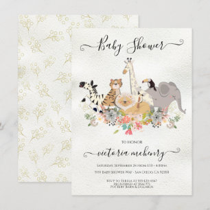 Jungle Animals Baby Shower-inbjudan Inbjudningar