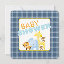 Jungle Animals Baby Shower-inbjudningar Inbjudningar