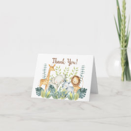 Jungle Animals Baby Shower Tackkort