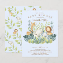 Jungle Animals Boys Baby Shower