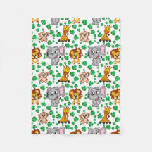 Jungle Animals Cute Safari Vild Tecknad Mönster