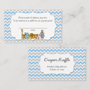 Jungle Animals Diaper Raffle Biljett-vilt Tilläggskort