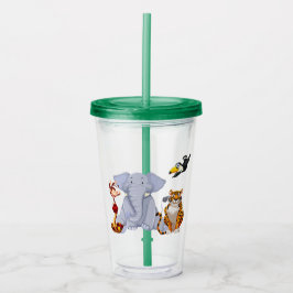 Jungle Animals: elefant, tiger, apa Take Away Mugg