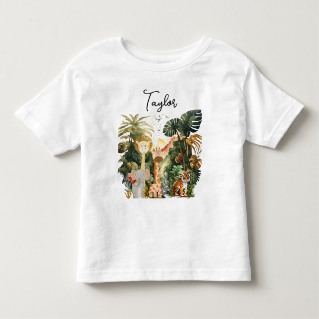 Jungle Animals Exotic Safari Dream T Shirt (Framsida)
