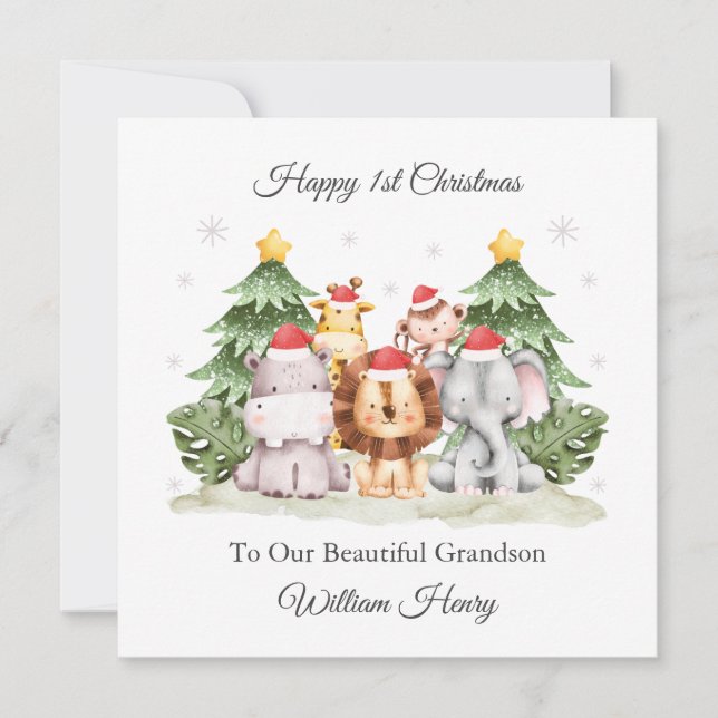 Jungle Animals första julkort (Framsida)