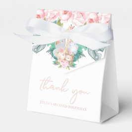 Jungle Animals Girl Birthday Tack Presentaskar