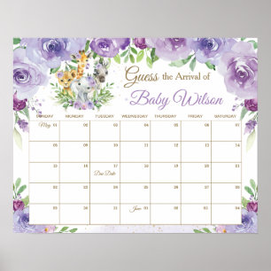 Jungle Animals gissar att Baby förfallodatum - spe Poster