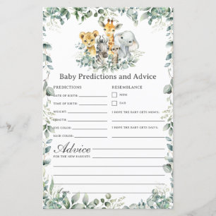 Jungle Animals Greenery Baby Predications & Advice