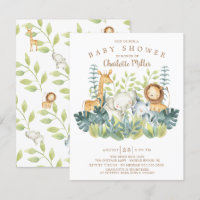 Jungle Animals Neutralt Baby Shower