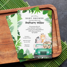 Jungle Animals Safari Baby Shower