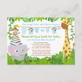 Jungle Animals Safari Boy Shower Bok Tilläggskort