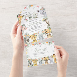 Jungle Animals, Safari, Flowers, Baby Shower