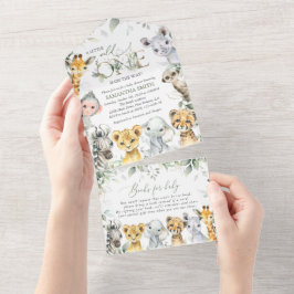 Jungle Animals, Safari, Vild 1, Baby Shower