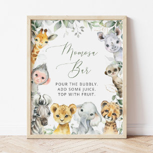 Jungle Animals, Safari, Vild 1, Momosa Pub Poster
