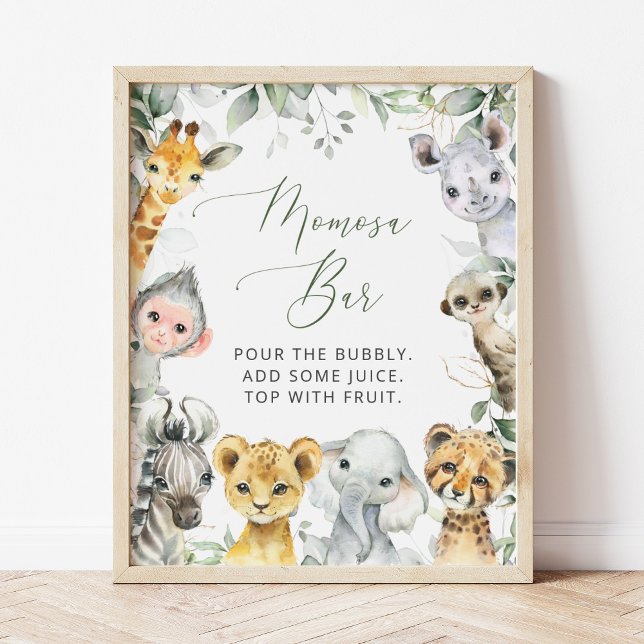 Jungle Animals, Safari, Vild 1, Momosa Pub Poster (Skapare uppladdad)