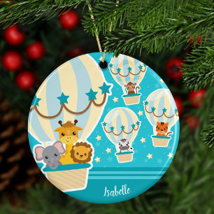 Jungle Animals som flyger i Luftballongens jul Julgransprydnad Keramik