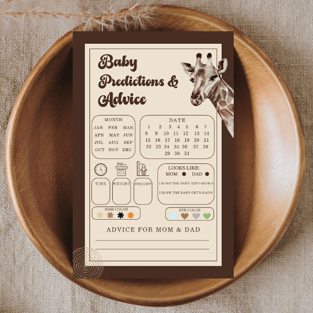 Jungle Äventyr Giraffe Baby Predictions & Advice (Skapare uppladdad)