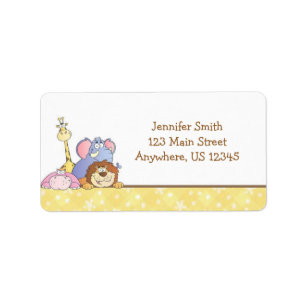 Jungle Baby Design Adressetikett